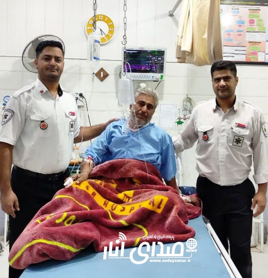 کارشناسان اورژانس انار ناجی مرد ۵۴ ساله شدند