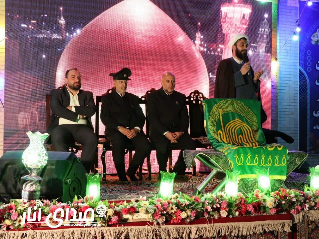 پیچیدن شمیم رضوی درانار باحضور خادمین شمس الشموس