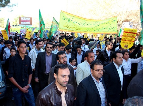 اعلام زمان و مسیر راهپیمایی یوم الله ۱۳آبان در انار
