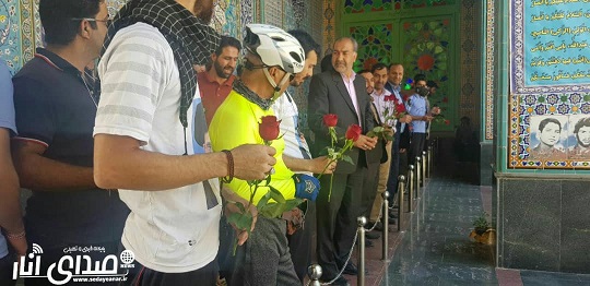 استقبال مسئولین انار از کاروان دوچرخه سواری هیات علی اصغر رفسنجان