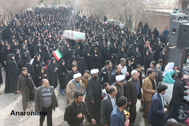 گزارش تصویری تشییع پیکر پاک یک شهید گمنام در شهر انار