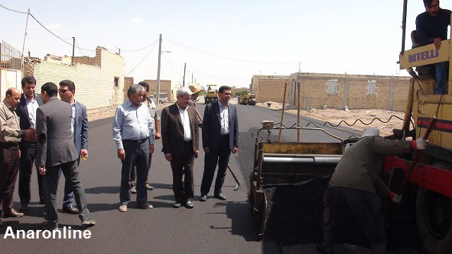 بازدیدفرماندارانار از پروژه زیرسازی و آسفالت خیابان شهید سلیمانی روستای  ده رئیس