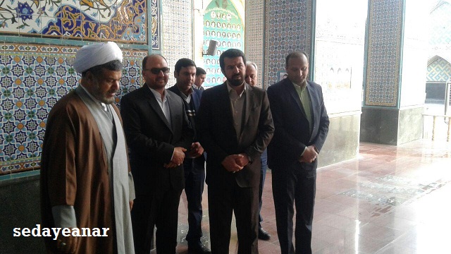 گزارش تصویری ادای احترام و تجدید میثاق فرماندار انار با شهدای شهرستان