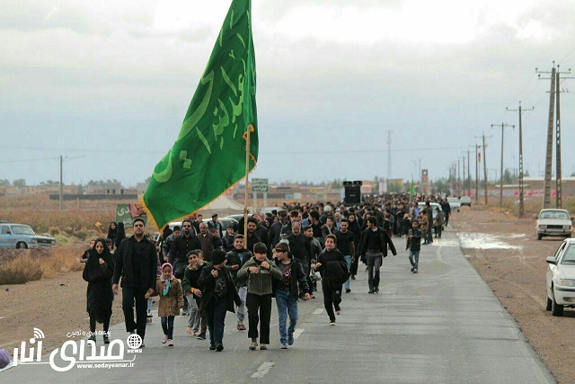 گزارش تصویری همایش پیاده روی جاماندگان اربعین حسینی از امینشهر به انار
