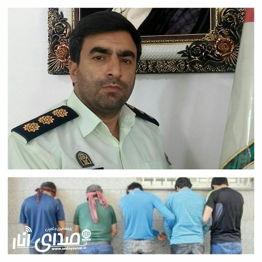 دستگیری ۵ نفر سارق پسته در انار