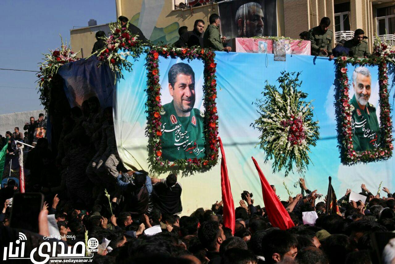 تصاویری از مراسم  تشییع شهید سردار سلیمانی در کرمان